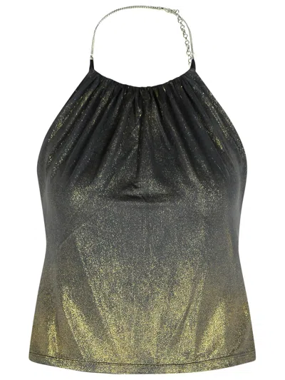 Diesel Jersey Top With Draped Neckline In Multi