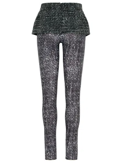 Diesel Ankle Length Straight Leg Trousers With Skirt In Black