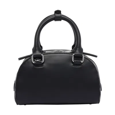 Diesel 1dr Dome-leather Bowling Bag In Black