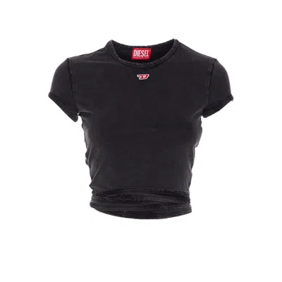Diesel T-bunny Tail-r1 Cotton T-shirt In Black