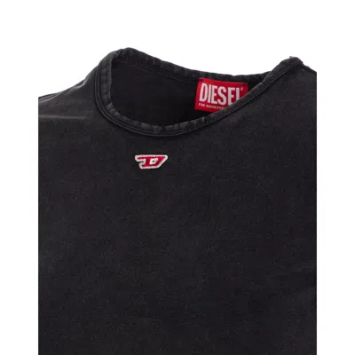 Diesel T-bunny Tail-r1 Cotton T-shirt In Black