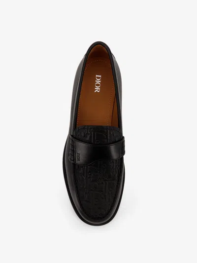 Dior Men Granvil Leather Loafers In Black