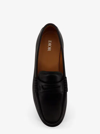 Dior Men Granvil Leather Loafers In Black