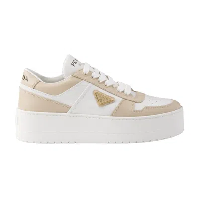 Pre-owned Prada Wmns Downtown Leather 'desert White' | Cream | Women's Size 2