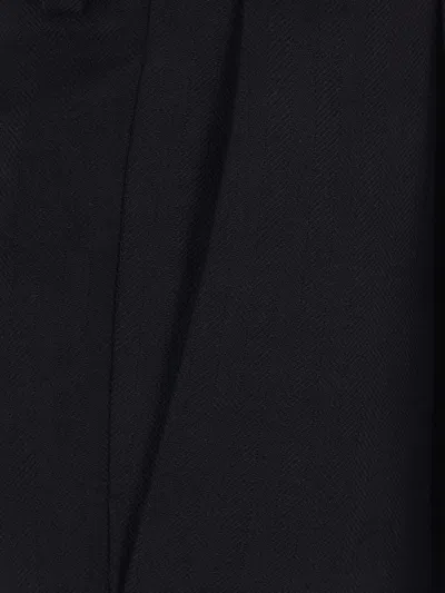 Dries Van Noten Partan Pleated Trousers Cuffed Hem In Blue