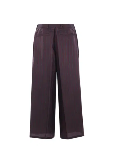 Dries Van Noten Wide Leg Trousers Pockets In Purple