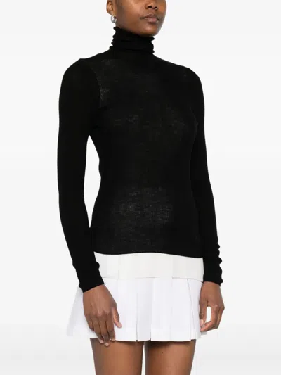 Sandro Wool Sweater In Black