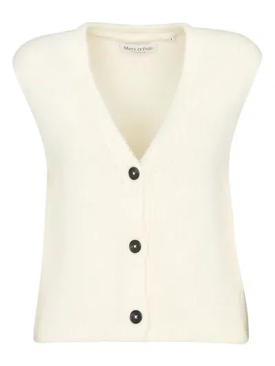 Marc O'polo Button-front Knitted Vest In Neutral