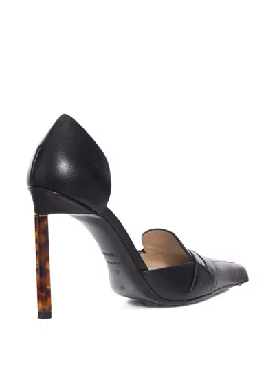 Tom Ford Black Leather High Heel Pumps In Black