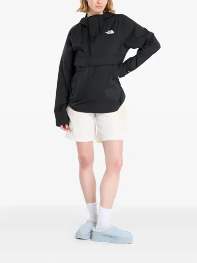 The North Face Wind Hooded Jacket In Black