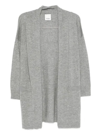 Allude Open Cardigan In Virgin Wool And Cashmere In Gray
