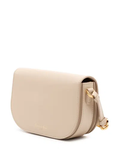 Pre-owned Dior 2023 Leather Cd Signature Flap Crossbody Bag In Brown