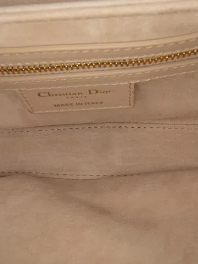 Pre-owned Dior 2023 Leather Cd Signature Flap Crossbody Bag In Brown