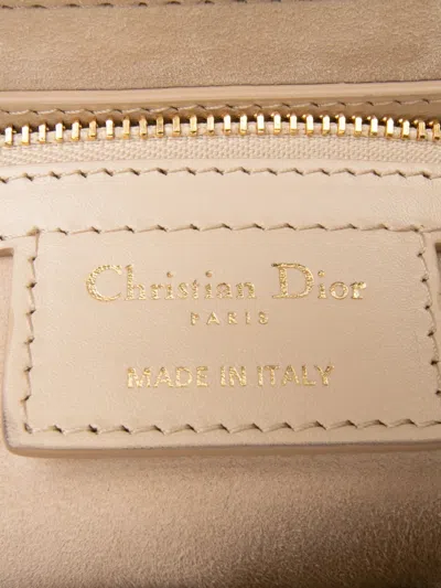 Pre-owned Dior 2023 Leather Cd Signature Flap Crossbody Bag In Brown