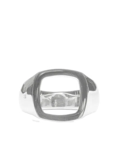 Tom Wood Cushion Open Ring In Metallic