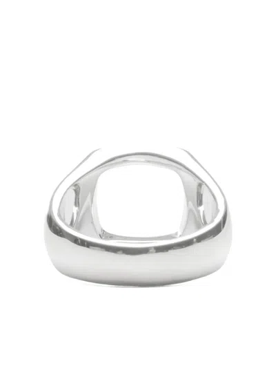 Tom Wood Cushion Open Ring In Metallic