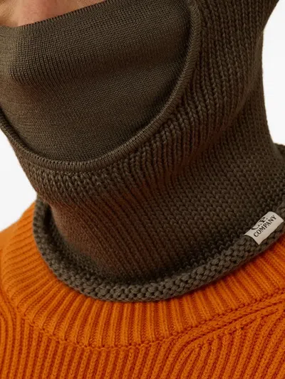 C.p. Company C.p.company Extrafine Merino Wool Goggle Balaclava In Green