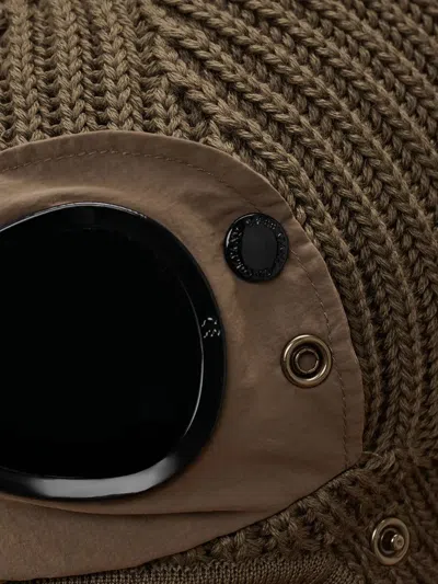 C.p. Company C.p.company Extrafine Merino Wool Goggle Balaclava In Green