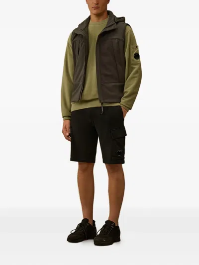 C.p. Company Relaxed Fit Cargo Shorts With Drawstring Waistband In Black