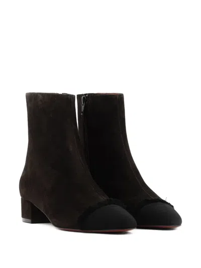 Paul Warmer 60mm Bootie Fringed Toe-cap Boots In Brown