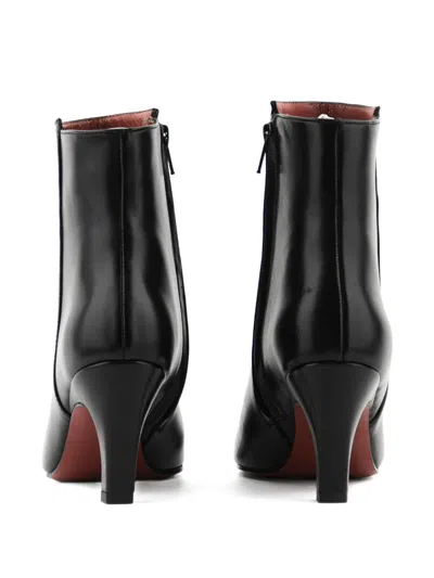 Paul Warmer 70mm Sharp Pointed-toe Leather Boots In Black