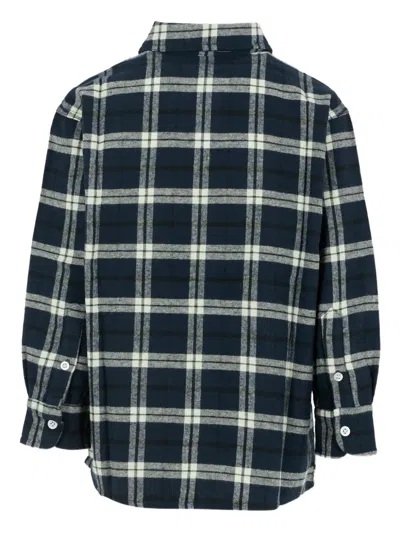 Molo Check-pattern Long-sleeve Shirt In Green