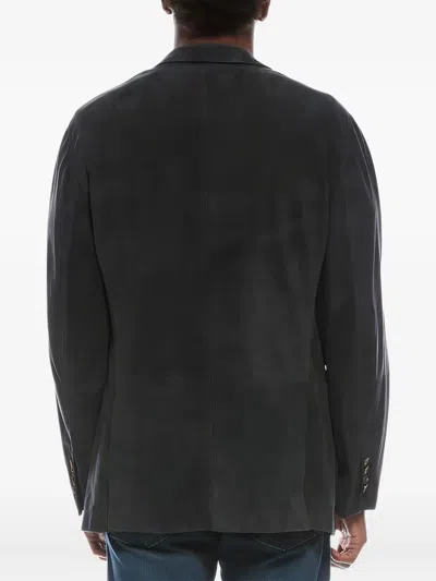 Brunello Cucinelli Notched-lapel Jacket In Blue