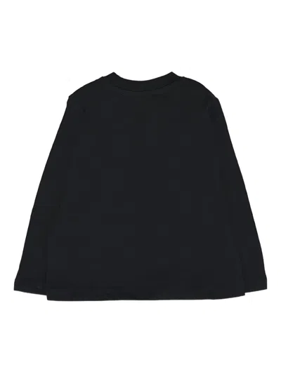 Msgm Logo-print Long-sleeve T-shirt In Black