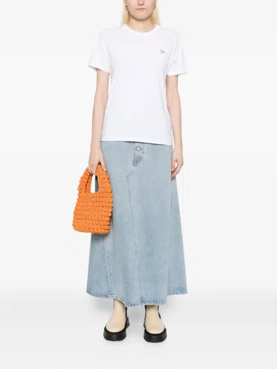 Maison Kitsuné Maison Kitsune' Baby Fox Cotton T-shirt In White