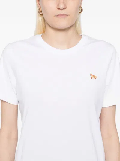 Maison Kitsuné Maison Kitsune' Baby Fox Cotton T-shirt In White