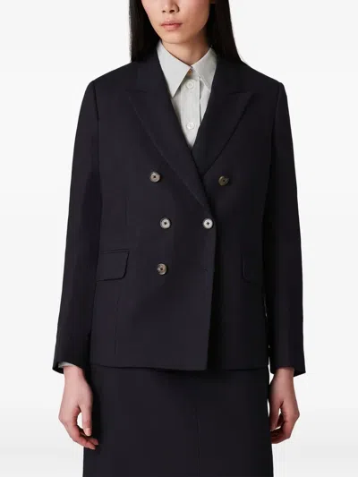 Paul Smith Double-breasted Buttoned Blazer In Gray