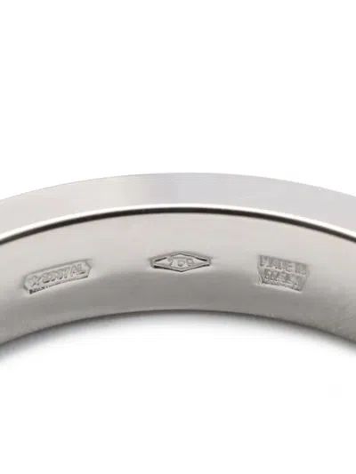 Pre-owned Bvlgari 2010s 18k White Gold B-zero1 Diamond Ring In Gray