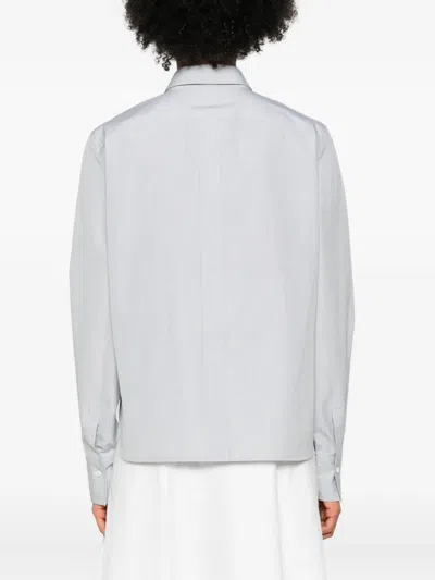 Brunello Cucinelli Pinstripe Shirt With Button-down Design In Gray