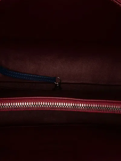 Pre-owned Chanel 2016-2017 Large Caviar And Tweed Coco Break Shopping Tote Satchel In Red