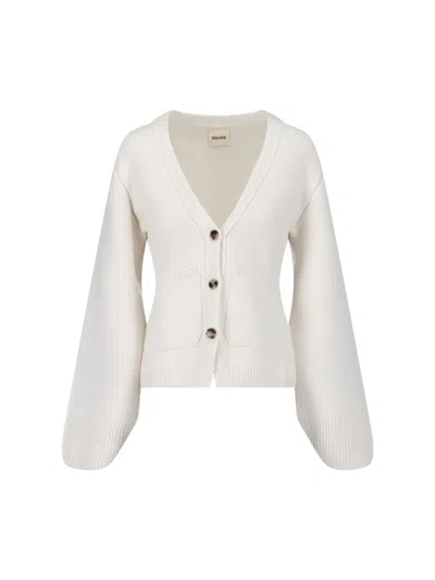 Khaite Scarlet Cashmere Cardigan In White