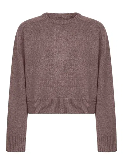 Loulou De Saison Bruzzi Lds Taupe Melange Sweater In Brown