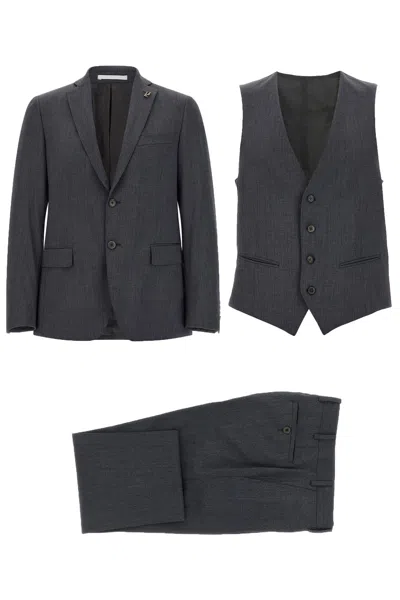 Pal Zileri Three Piece Linea Cerimonia Suit Set In Gray