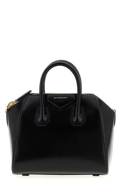 Givenchy Black Antigona Mini Leather Bag In Black