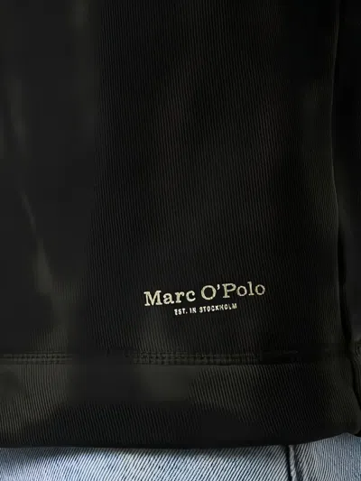 Marc O'polo Tie-dye Crew-neck Sweatshirt In Black