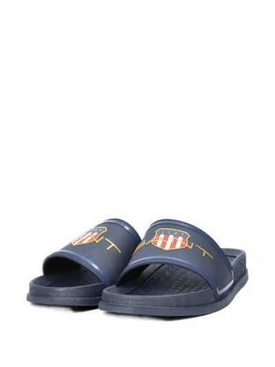 Gant Logo-shield Slides In Blue