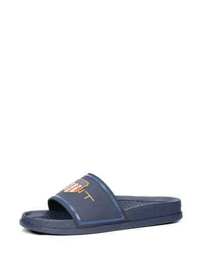 Gant Logo-shield Slides In Blue