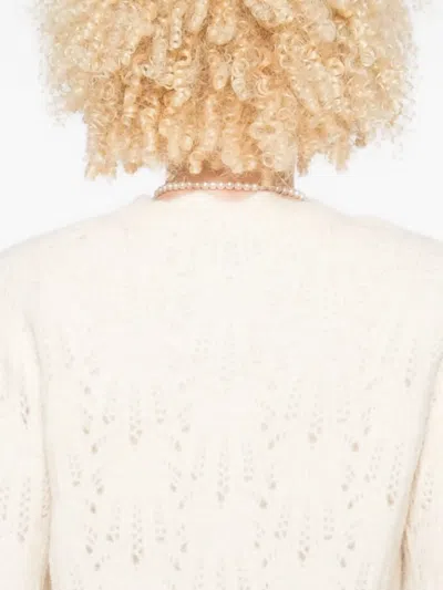 Isabel Marant Étoile Isabel Marant Etoile Lace-knit Cardigan With Button Details In Neutral