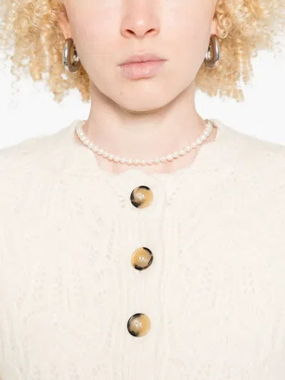 Isabel Marant Étoile Isabel Marant Etoile Lace-knit Cardigan With Button Details In Neutral