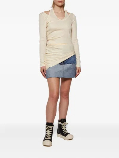 Jean Paul Gaultier Gaultier Piercing Detail Top In Neutral