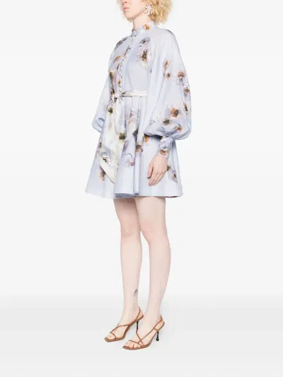 Zimmermann Hypnotic Mini Dress In Purple