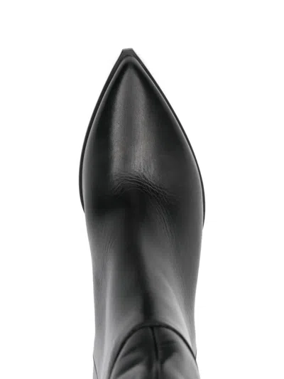 Elena Iachi Zip-fastening Pointed-toe Boots In Black