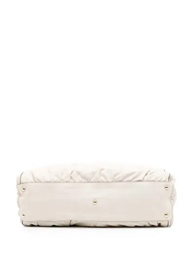 Pre-owned Gucci 2016-2025 Leather Abbey D Ring Shoulder Bag In White