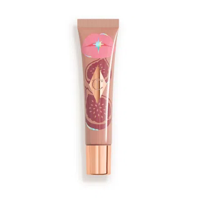 Charlotte Tilbury Unreal Lips Healthy Glow Nectar Lip Oil With Hyaluronic Acid And Vitamin E Juicylicious Candy Fig 0. In Brown