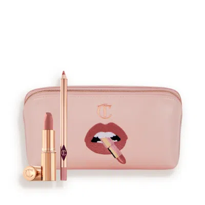 Charlotte Tilbury Pillow Talk Lip Kit & Makeup Bag - Iconic Makeup Kit