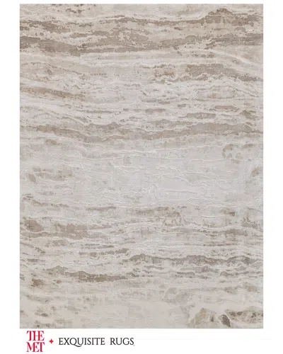 Exquisite Rugs X The Met Travertine Wool-blend Area Rug In Brown